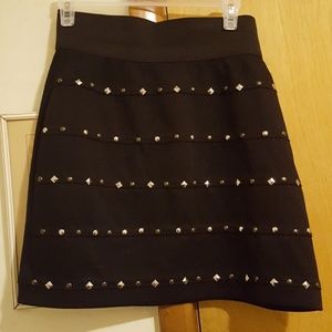 Black Skirt with Gun Metal Grey Studs